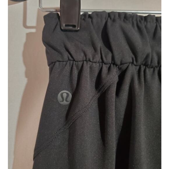 Lululemon Keep Moving 7/8 Crop High Rise Paper Bag Drawstring Pants Size 2 Black - Picture 6 of 12